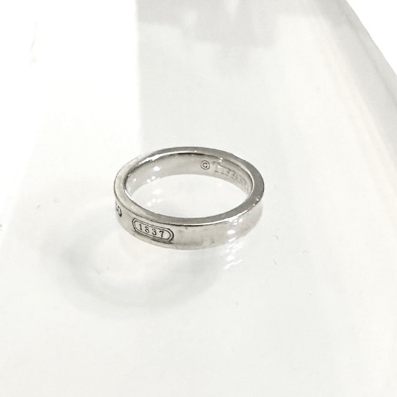 ๐ TIFFANY&CO. 1837 Silver 925 Thin Band Ring sz: 49 - Picture 6 of 12